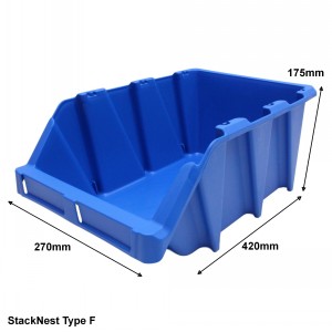 Stack & Nest Plastic Parts Bins Size F 10 Pack